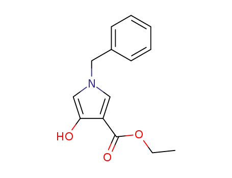 Molecular Structure of 65172-13-6 (1H-Pyrrole-3-carboxylic acid, 4-hydroxy-1-(phenylmethyl)-, ethyl ester)
