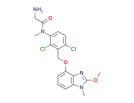 Molecular Structure of 177477-27-9 (4-[3-(N-Glycyl-N-methylamino)-2,6-dichlorobenzyloxy]-2-methoxy-1-methyl-1H-benzimidazole)