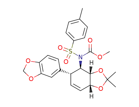 N-[(1R,2R,5R,6S)-2-(1,3-benzodioxol-5-yl)-5,6-(isopropylidenedioxy)cyclohex-3-en-1-yl]-N-(methoxycarbonyl)-4-methylbenzenesulfonamide