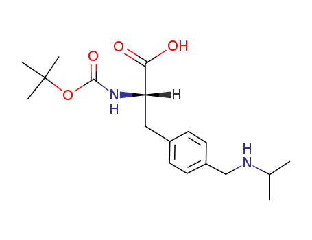 Molecular Structure of 845730-78-1 (L-Phenylalanine,
N-[(1,1-dimethylethoxy)carbonyl]-4-[[(1-methylethyl)amino]methyl]-)