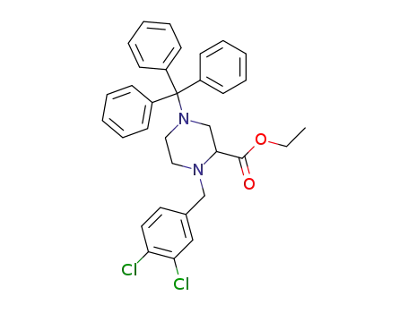 1-(3,4-Dichloro-benzyl)-4-trityl-piperazine-2-carboxylic acid ethyl ester