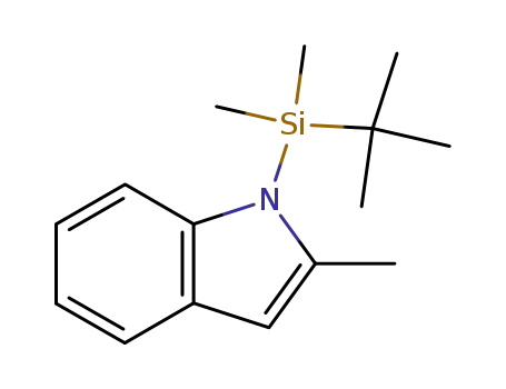 Molecular Structure of 108939-96-4 (1H-Indole, 1-[(1,1-dimethylethyl)dimethylsilyl]-2-methyl-)
