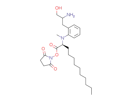 (S)-2-{[2-(2-Amino-3-hydroxy-propyl)-phenyl]-methyl-amino}-dodecanoic acid 2,5-dioxo-pyrrolidin-1-yl ester