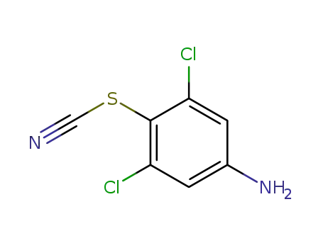 Molecular Structure of 7494-00-0 (3,5-Dichloro-4-thiocyanatoaniline)