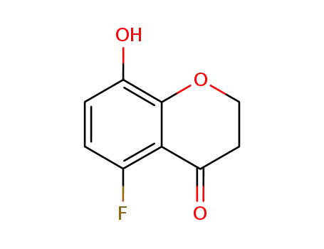 Molecular Structure of 188826-29-1 (4H-1-Benzopyran-4-one, 5-fluoro-2,3-dihydro-8-hydroxy-)