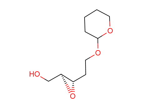 Molecular Structure of 214412-57-4 ((2R,3S)-3-[2-((R,S)-tetrahydropyran-2-yloxy)ethyl]oxiran-2-ylmethanol)