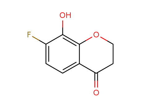 Molecular Structure of 188826-30-4 (4H-1-Benzopyran-4-one, 7-fluoro-2,3-dihydro-8-hydroxy-)