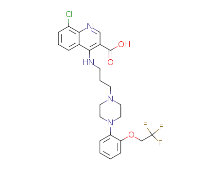 8-Chloro-4-(3-{4-[2-(2,2,2-trifluoro-ethoxy)-phenyl]-piperazin-1-yl}-propylamino)-quinoline-3-carboxylic acid