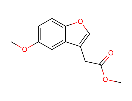 Molecular Structure of 118610-60-9 (3-Benzofuranacetic acid, 5-methoxy-, methyl ester)