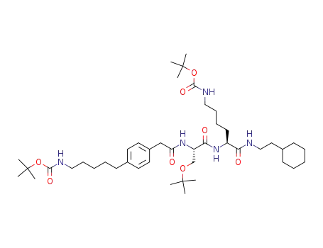 [(S)-5-((S)-3-tert-Butoxy-2-{2-[4-(5-tert-butoxycarbonylamino-pentyl)-phenyl]-acetylamino}-propionylamino)-5-(2-cyclohexyl-ethylcarbamoyl)-pentyl]-carbamic acid tert-butyl ester