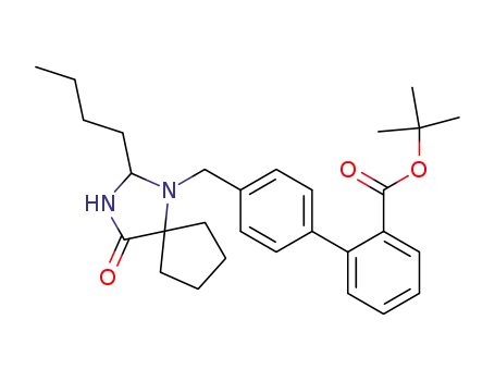 tert-butyl-4'-<(2-n-butyl-4-oxo-1,3-diazaspiro<4.4>nonan-1-yl)methyl>biphenyl-2-carboxylate