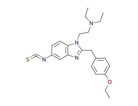 Molecular Structure of 85951-65-1 (2-[(4-ETHOXYPHENYL)METHYL]-N,N-DIETHYL-5-ISOTHIOCYANO-1H-BENZIMIDAZOLE-1-ETHANAMINE)