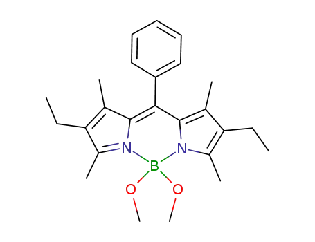 4,4-dimethoxy-1,3,5,7-tetramethyl-2,6-diethyl-8-phenyl-4-bora-3a,4a-diaza-s-indacene
