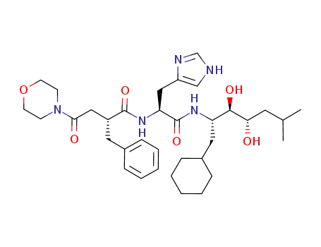 (R)-2-Benzyl-N-[(S)-1-((1S,2R,3S)-1-cyclohexylmethyl-2,3-dihydroxy-5-methyl-hexylcarbamoyl)-2-(1H-imidazol-4-yl)-ethyl]-4-morpholin-4-yl-4-oxo-butyramide