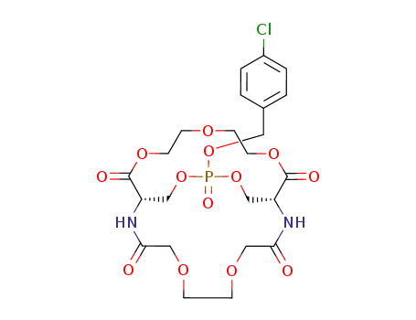 (1S,12R)-24-(4-Chloro-benzyloxy)-24-oxo-5,8,14,17,20,23,25-heptaoxa-2,11-diaza-24λ<sup>5</sup>-phospha-bicyclo[10.9.5]hexacosane-3,10,13,21-tetraone