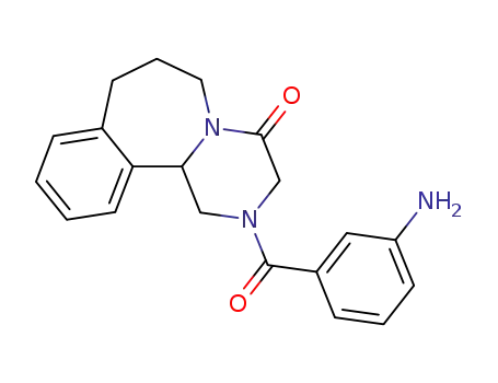 Molecular Structure of 121654-68-0 (2-(3-Amino-benzoyl)-2,3,6,7,8,12b-hexahydro-1H-benzo[3,4]azepino[1,2-a]pyrazin-4-one)