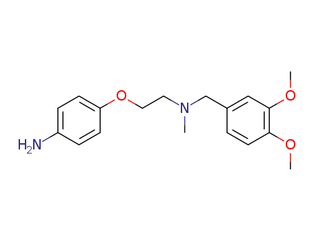 Molecular Structure of 143666-91-5 (N-<2-(4-aminophenoxy)ethyl>-3,4-dimethoxy-N-methylbenzenemethanamine)