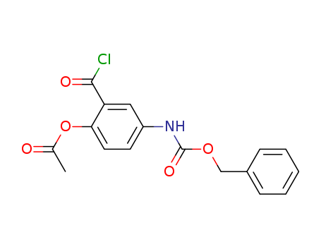 Carbamic acid, [4-(acetyloxy)-3-(chlorocarbonyl)phenyl]-, phenylmethyl ester