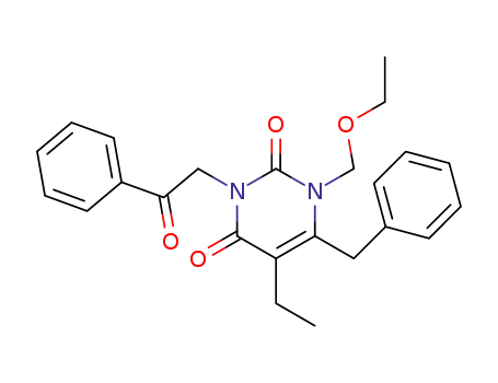 6-Benzyl-1-ethoxymethyl-5-ethyl-3-(2-oxo-2-phenyl-ethyl)-1H-pyrimidine-2,4-dione