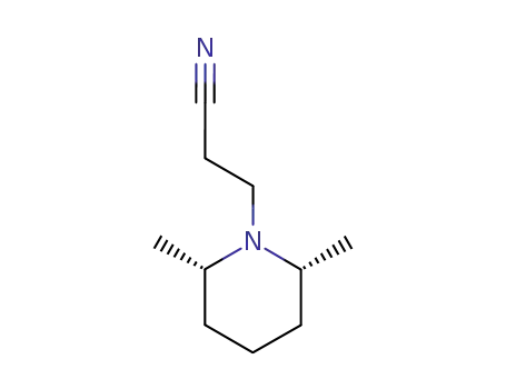 Molecular Structure of 65480-91-3 (3-<1-(2,6-dimethyl)piperidinyl>propanenitrile)