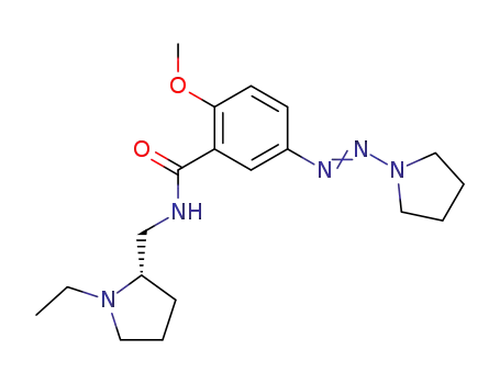 (S)-N-<(1-ethyl-2-pyrrolidinyl)methyl>-2-methoxy-5-<3,3-(1,4-butanediyl)triazeno>benzamide