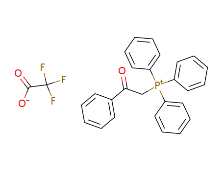 Molecular Structure of 55161-38-1 ((2-oxo-2-phenylethyl)triphenylphosphonium trifluoroacetate)