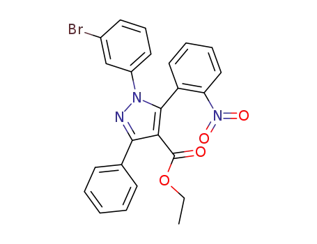 1-(3-Bromo-phenyl)-5-(2-nitro-phenyl)-3-phenyl-1H-pyrazole-4-carboxylic acid ethyl ester