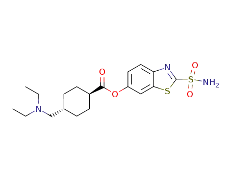 4-Diethylaminomethyl-cyclohexanecarboxylic acid 2-sulfamoyl-benzothiazol-6-yl ester