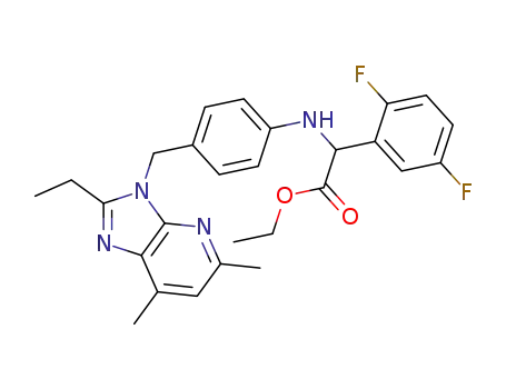 3-<<4-<N-(carbethoxy(2,5-difluorophenyl)methyl)amino>phenyl>methyl>-5,7-dimethyl-2-ethyl-3H-imidazo<4,5-b>pyridine