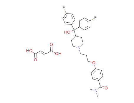 4-(3-{4-[Bis-(4-fluoro-phenyl)-hydroxy-methyl]-piperidin-1-yl}-propoxy)-N,N-dimethyl-benzamide; compound with (E)-but-2-enedioic acid