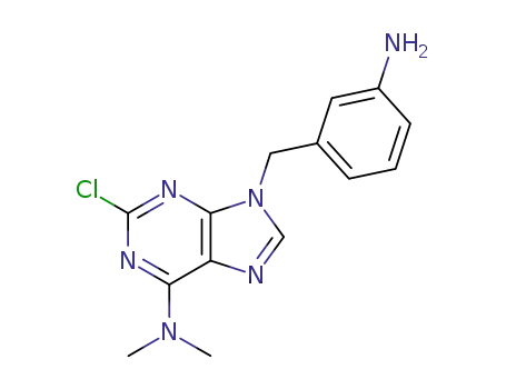 9H-Purin-6-amine, 9-((3-aminophenyl)methyl)-2-chloro-N,N-dimethyl-