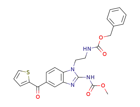 Molecular Structure of 117498-20-1 (methyl <1-<2-<(benzyloxycarbonyl)amino>ethyl>-5-(2-thienylcarbonyl)-1H-benzimidazol-2-yl>carbamate)