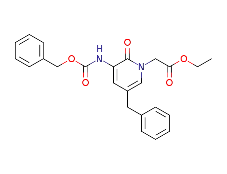 (5-Benzyl-3-benzyloxycarbonylamino-2-oxo-2H-pyridin-1-yl)-acetic acid ethyl ester