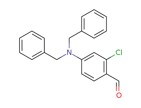 Molecular Structure of 89115-16-2 (Benzaldehyde, 4-[bis(phenylmethyl)amino]-2-chloro-)