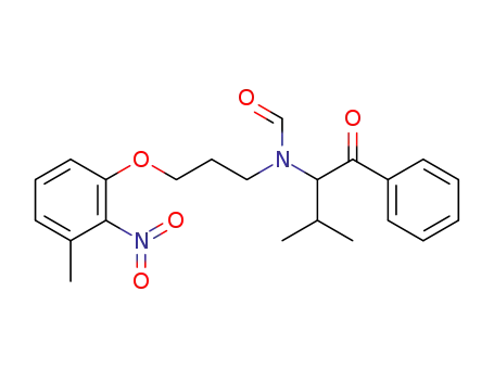 Molecular Structure of 1025901-58-9 (N-(1-Benzoyl-2-methyl-propyl)-N-[3-(3-methyl-2-nitro-phenoxy)-propyl]-formamide)