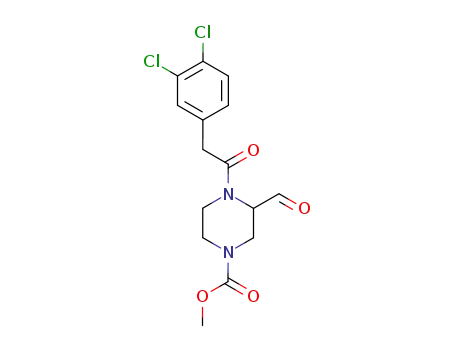methyl 4-[(3,4-dichlorophenyl)acetyl]-3-formyl-1-piperazinecarboxylate