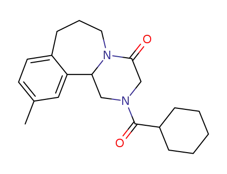 Molecular Structure of 121654-82-8 (2-Cyclohexanecarbonyl-11-methyl-2,3,6,7,8,12b-hexahydro-1H-benzo[3,4]azepino[1,2-a]pyrazin-4-one)