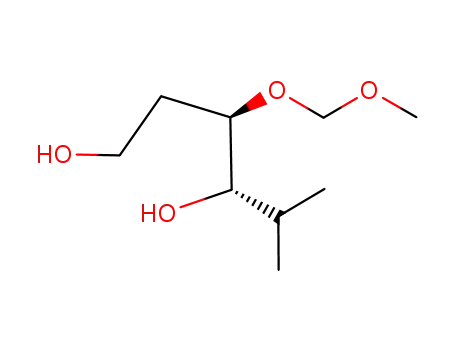Molecular Structure of 147949-38-0 ((3R,4S)-3-Methoxymethoxy-5-methyl-hexane-1,4-diol)