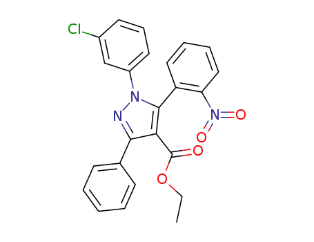 1-(3-Chloro-phenyl)-5-(2-nitro-phenyl)-3-phenyl-1H-pyrazole-4-carboxylic acid ethyl ester