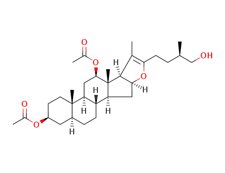 Acetic acid (2S,4aS,4bS,6R,6aS,6bS,9aS,10aS,10bR,12aS)-2-acetoxy-8-((R)-4-hydroxy-3-methyl-butyl)-4a,6a,7-trimethyl-2,3,4,4a,4b,5,6,6a,6b,9a,10,10a,10b,11,12,12a-hexadecahydro-1H-9-oxa-pentaleno[2,1-a]phenanthren-6-yl ester