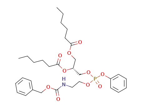 2-<(benzyloxycarbonyl)amino>ethyl (2R)-1,2-bis(hexanoyloxy)-1-propyl phenyl phosphate