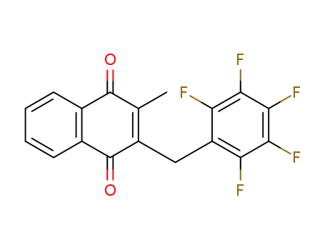 Molecular Structure of 1189394-27-1 (2-methyl-3-((perfluorophenyl)methyl)naphthalene-1,4-dione)