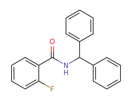 Molecular Structure of 88229-30-5 (Benzamide, N-(diphenylmethyl)-2-fluoro-)
