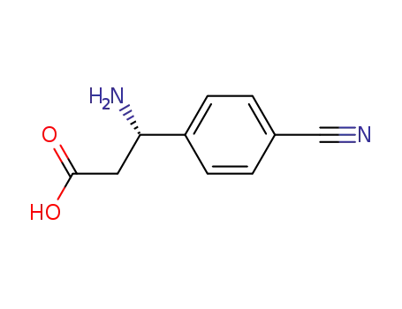 Molecular Structure of 718596-77-1 ((S)-3-AMINO-3-(4-CYANO-PHENYL)-PROPIONIC ACID)