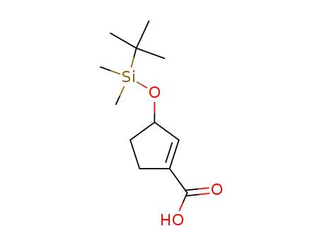 Molecular Structure of 101244-99-9 ((+/-)-3-tert-butyldimethylsilyloxy-1-cyclopentane-1-carboxylic acid)