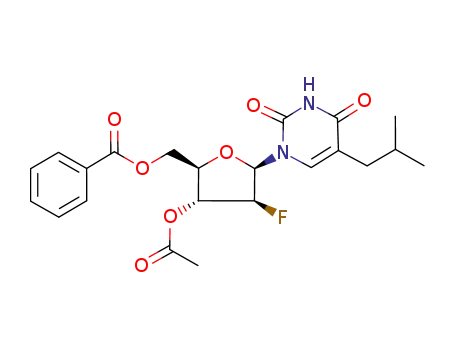 Benzoic acid (2R,3R,4S,5R)-3-acetoxy-4-fluoro-5-(5-isobutyl-2,4-dioxo-3,4-dihydro-2H-pyrimidin-1-yl)-tetrahydro-furan-2-ylmethyl ester