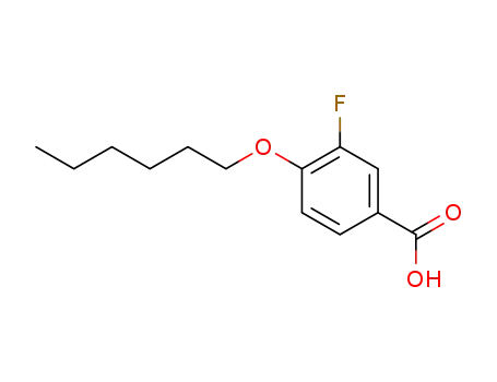 Molecular Structure of 7247-24-7 (4-n-hexyloxy-3-fluorobenzoic acid)