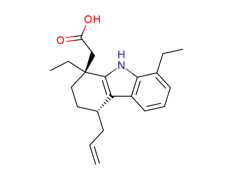 1H-카르바졸-1-아세트산, 1,8-디에틸-2,3,4,9-테트라히드로-4-(2-프로펜일)-, 시스-