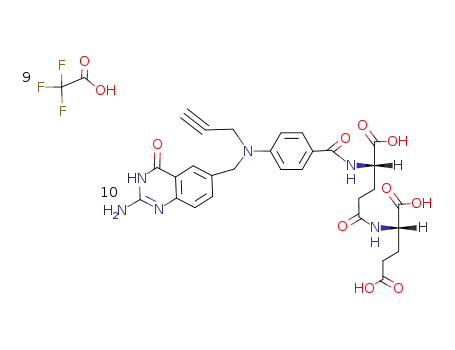 tri-tert-butyl N-<N-<4-<N-<(2-amino-4-hydroxy-6-quinazolinyl)methyl>prop-2-ynylamino>benzoyl>-L-γ-glutamyl>-L-glutamate