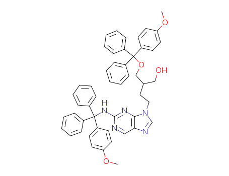 (R,S)-9-<3-(hydroxymethyl)-4-<(monomethoxytrityl)oxy>but-1-yl>-2-<(monomethoxytrityl)amino>purine